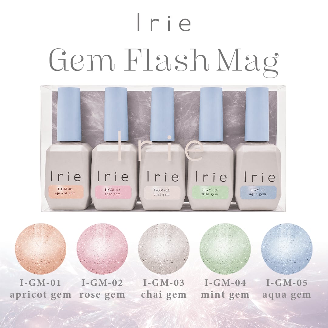 Irie Gem Flash Mag Magnetic Gel Collection - Full 5pc Set / Individual Colours (12ml) - Full 5pc Set