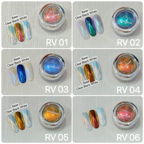 MPA Transparent Ice Moonlight Chrome Powder by misspinknail - Full 6pc set/Individual Colours (RV)