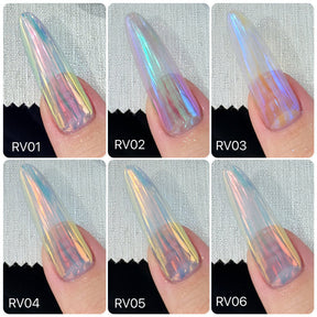 MPA Transparent Ice Moonlight Chrome Powder by misspinknail - Full 6pc set/Individual Colours (RV)