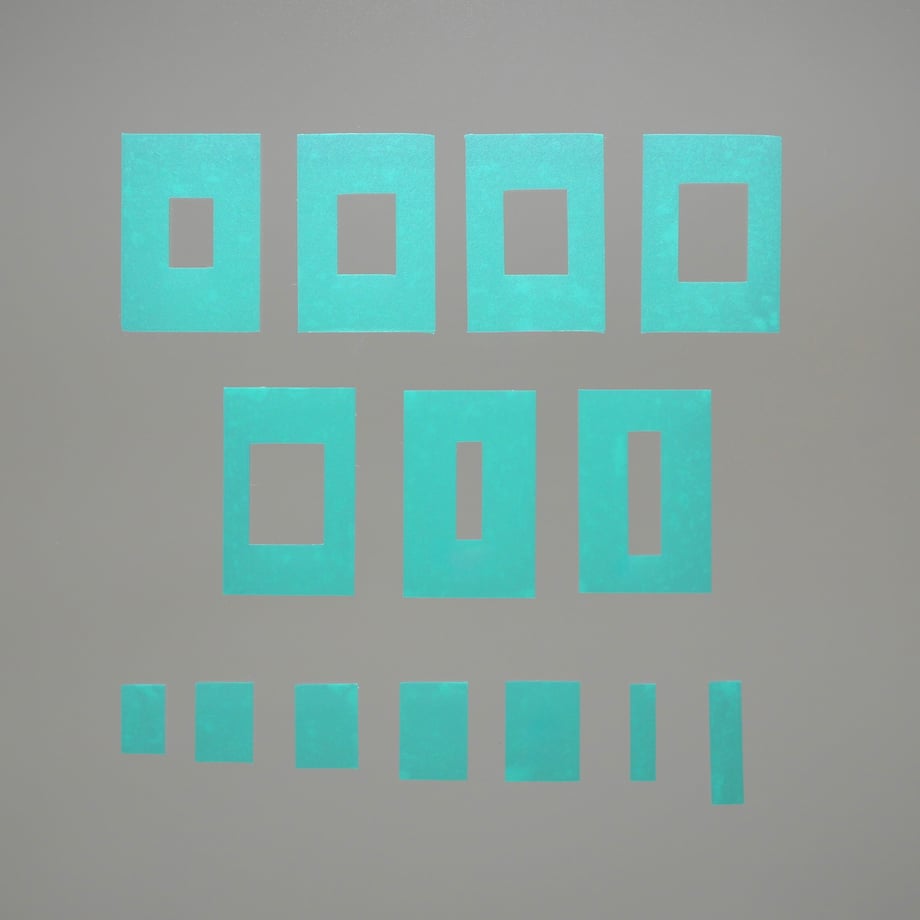 UNGU - Square Cut Masking Nail Art Stencil Sheet - Default Title