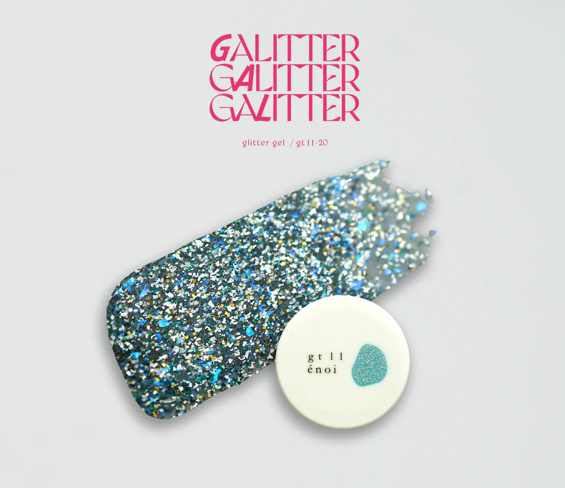 énoi 'galitter' Glitter Gel Collection - full 20pc set/10pc sets/individual pots (gt01-gt20)