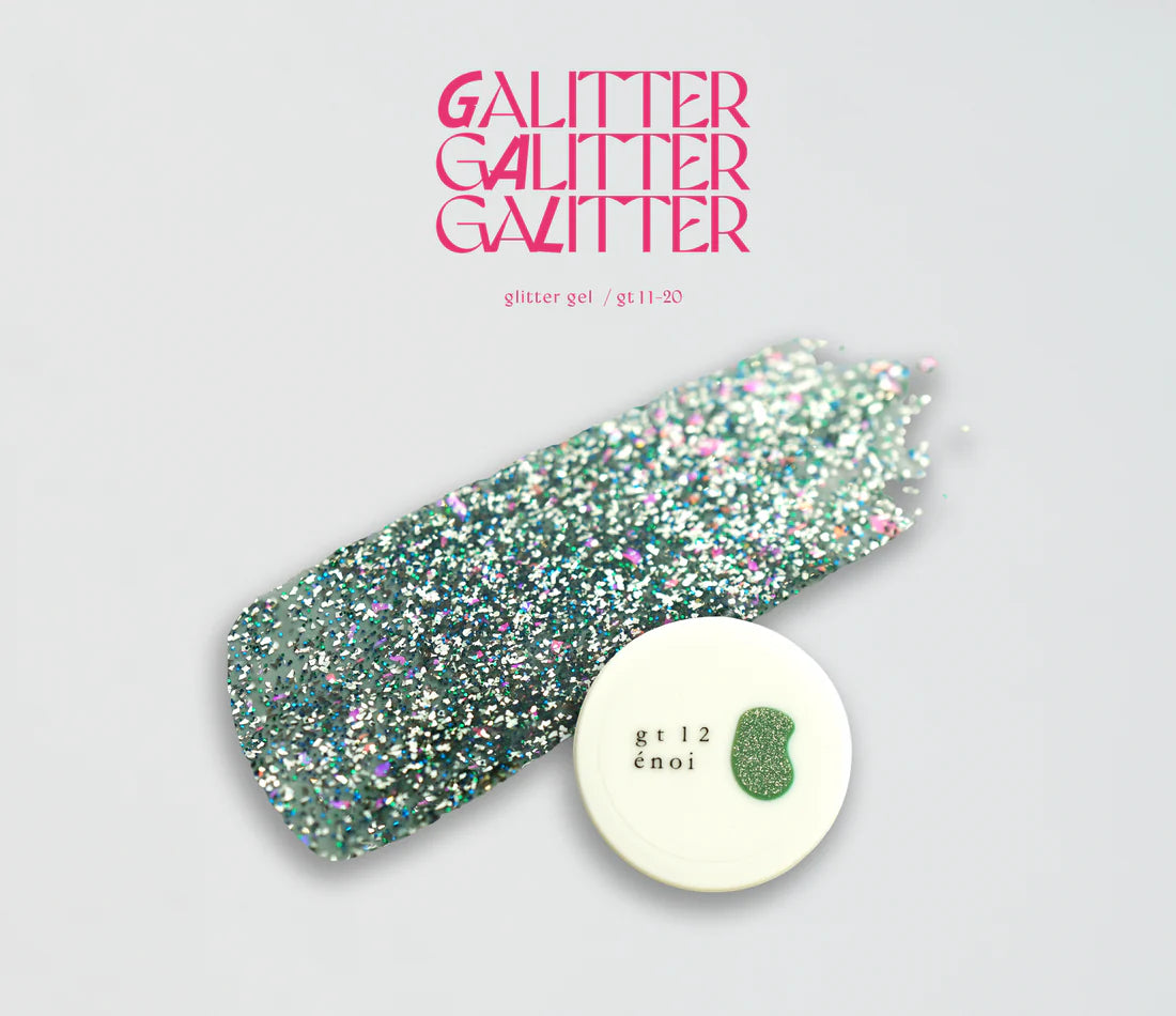 énoi 'galitter' Glitter Gel Collection - full 20pc set/10pc sets/individual pots (gt01-gt20)