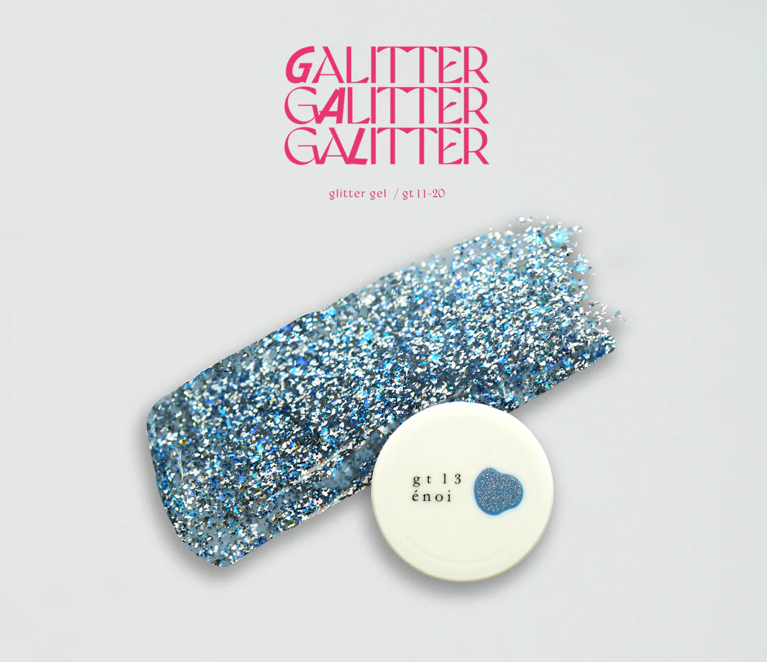énoi 'galitter' Glitter Gel Collection - full 20pc set/10pc sets/individual pots (gt01-gt20)