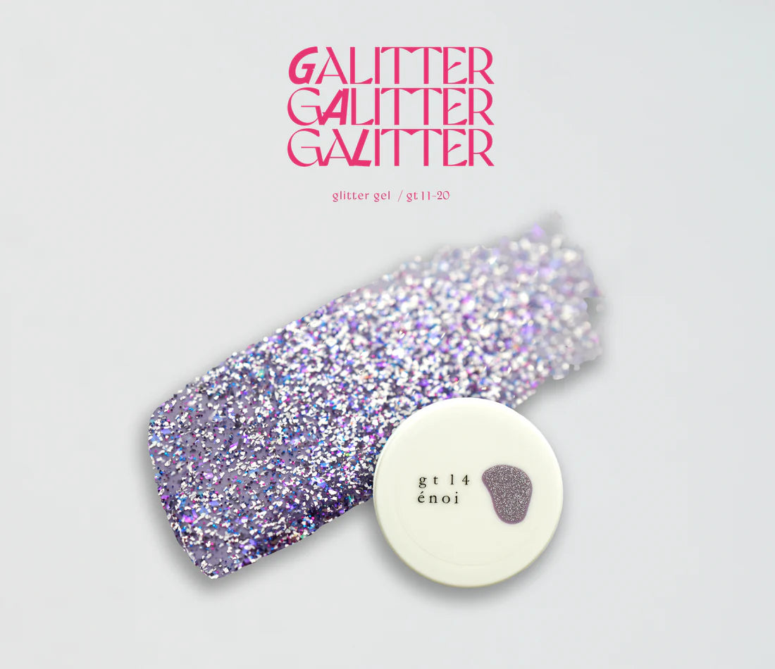 énoi 'galitter' Glitter Gel Collection - full 20pc set/10pc sets/individual pots (gt01-gt20)