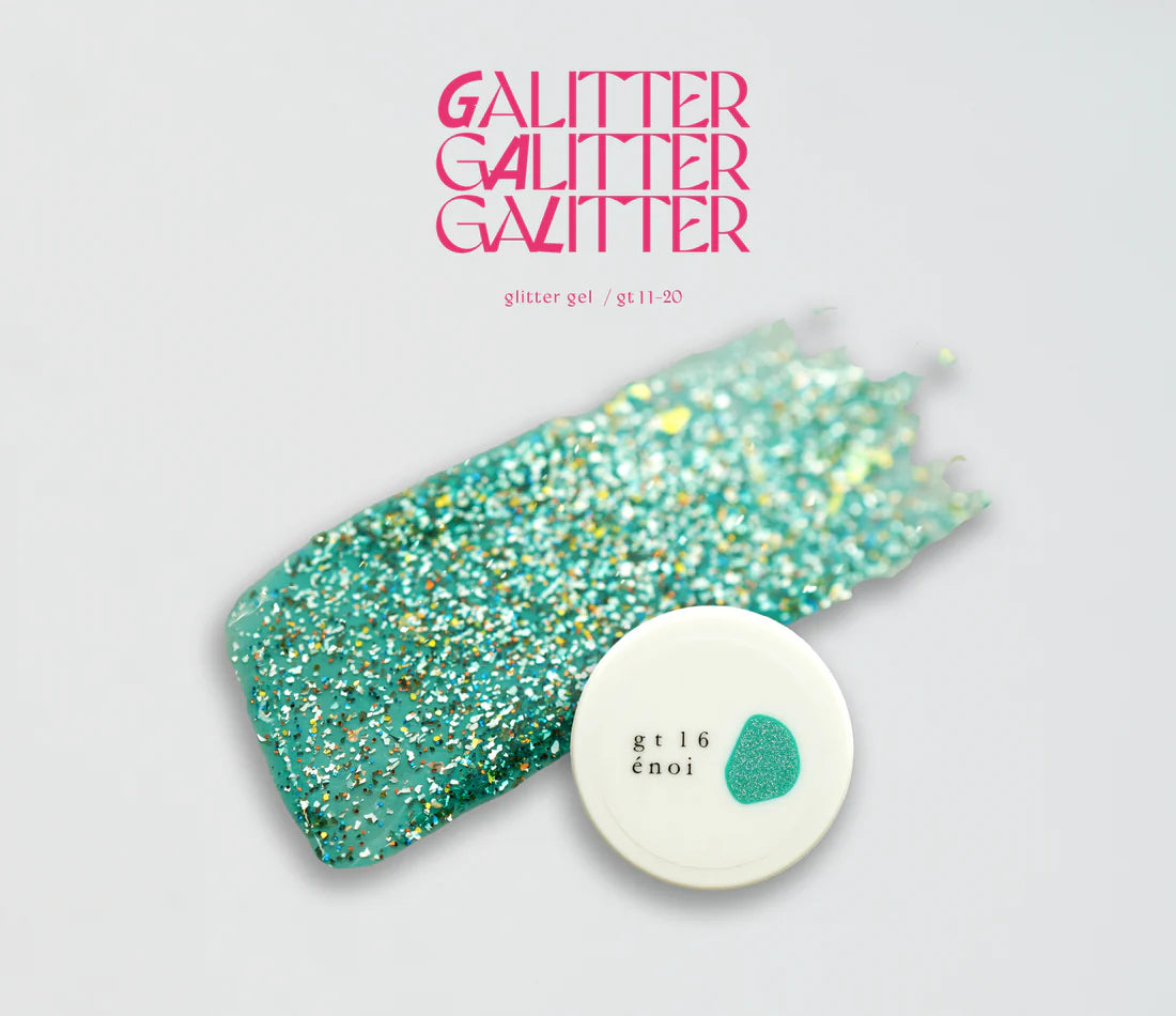 énoi 'galitter' Glitter Gel Collection - full 20pc set/10pc sets/individual pots (gt01-gt20)