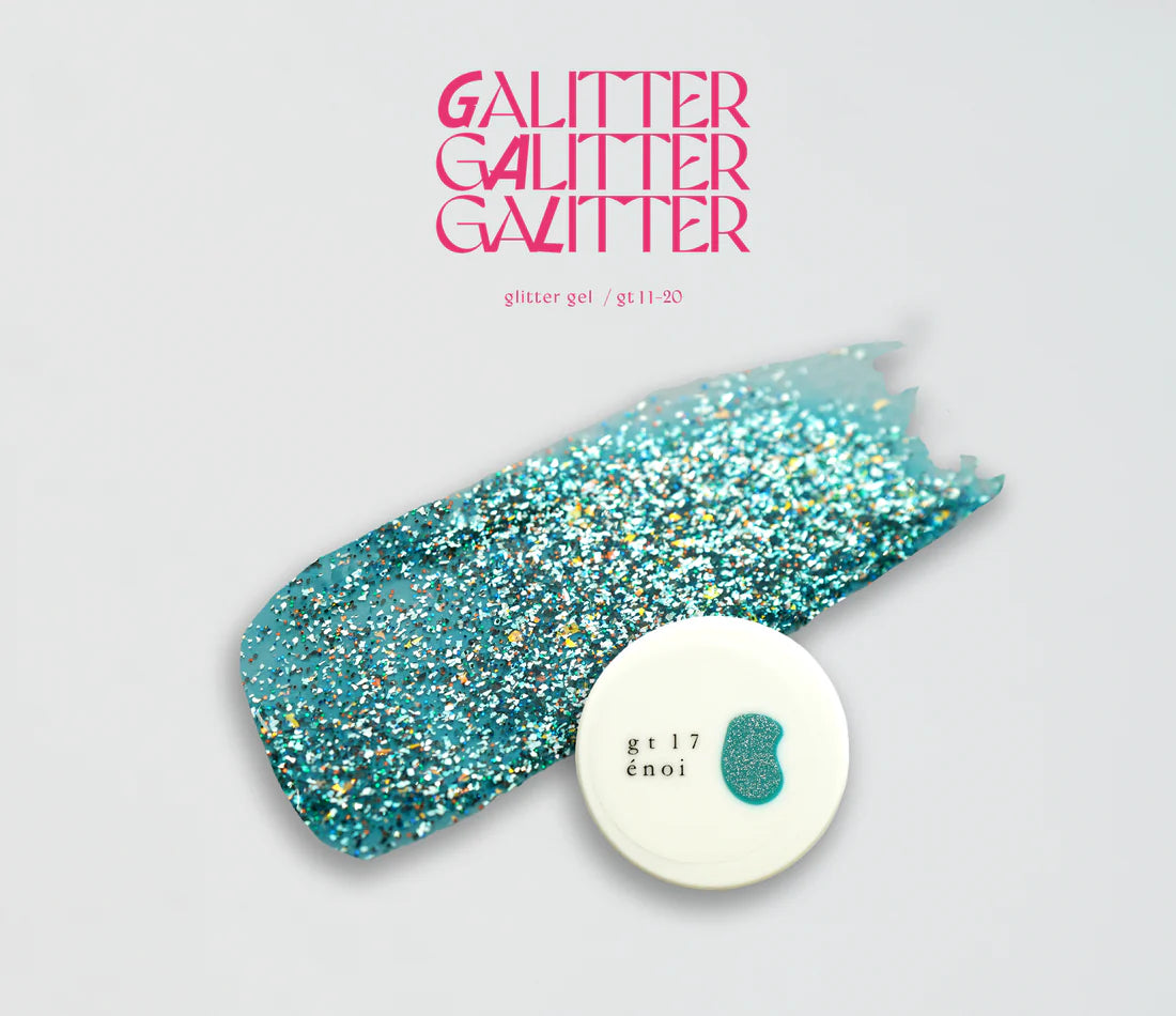 énoi 'galitter' Glitter Gel Collection - full 20pc set/10pc sets/individual pots (gt01-gt20)