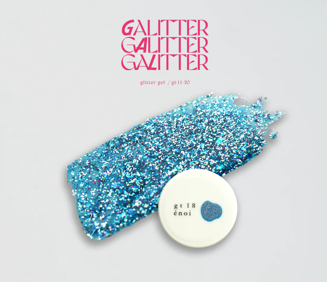 énoi 'galitter' Glitter Gel Collection - full 20pc set/10pc sets/individual pots (gt01-gt20)