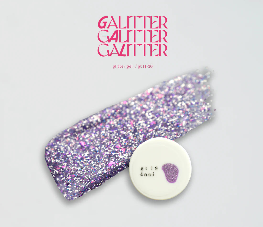 énoi 'galitter' Glitter Gel Collection - full 20pc set/10pc sets/individual pots (gt01-gt20)