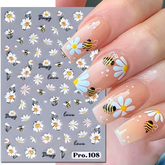 Bee and daisy stickers