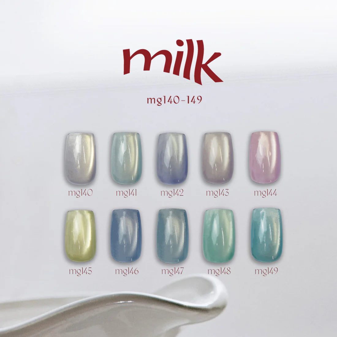 énoi 'milk' Magnetic Gel Series 1 - full 20pc set/10pc sets/individual pots (mg130-149)