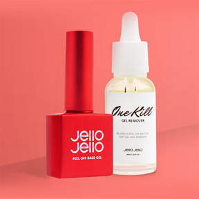 JELLO JELLO One Kill Peel Off Set (Peel Off Base + One Kill Gel Remover) - option for extra One Kill Remover included