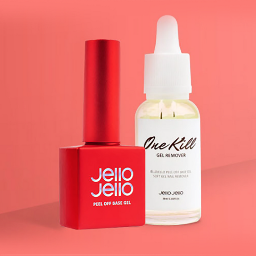 JELLO JELLO One Kill Peel Off Set (Peel Off Base + One Kill Gel Remover) - option for extra One Kill Remover included