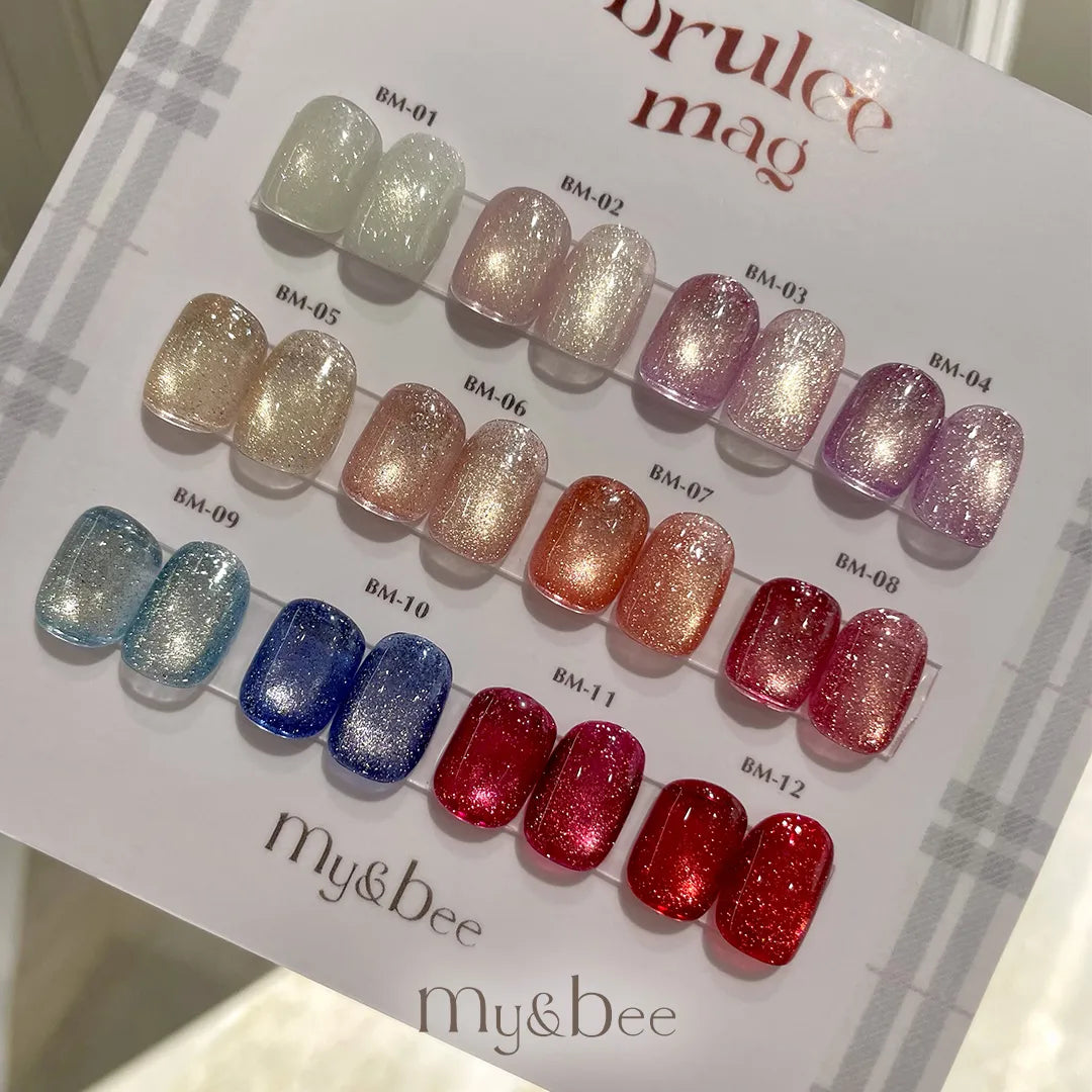 my&bee Brûlée Mag magnetic gel nail art inspiration 8