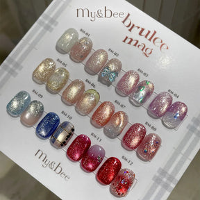 my&bee Brûlée Mag magnetic gel nail art inspiration 3