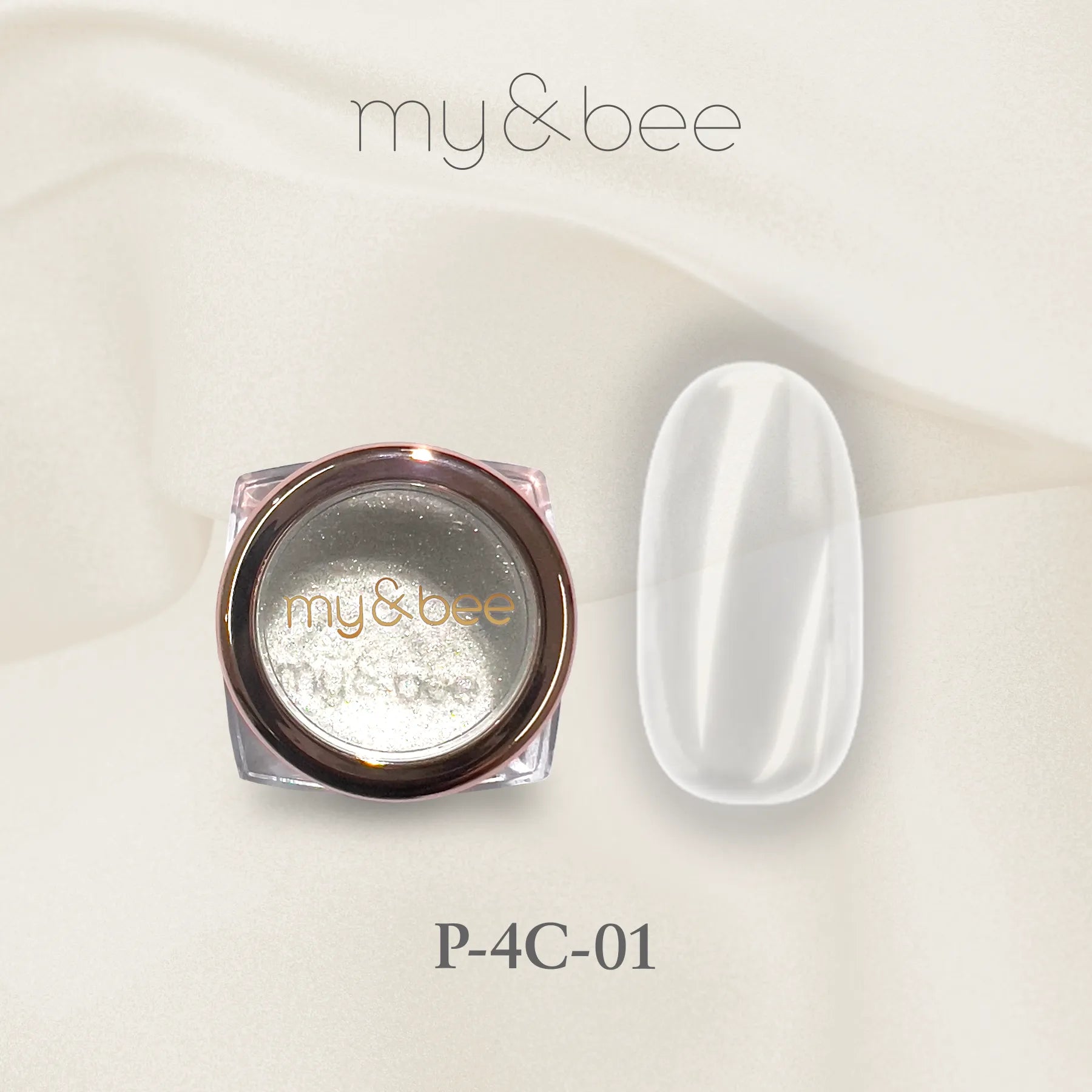 my&bee 4K clear chrome powder - 4C-01~02