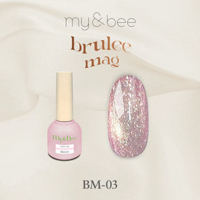 my&bee Brûlée Mag BM-03 pale pink magnetic gel swatch