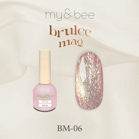 my&bee Brûlée Mag BM-06 orange beige magnetic gel swatch