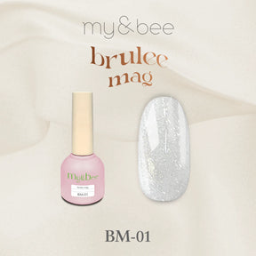 my&bee Brûlée Mag BM-01 white magnetic gel swatch