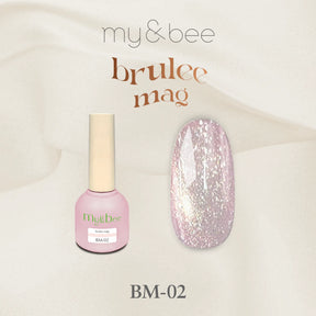my&bee Brûlée Mag BM-02 pastel pink magnetic gel swatch