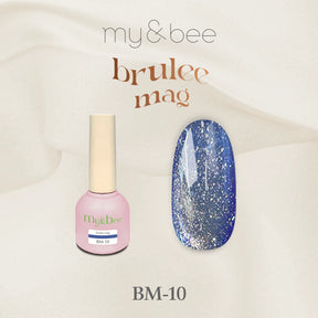 my&bee Brûlée Mag BM-10 blue-toned navy magnetic gel swatch