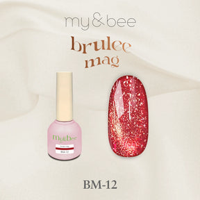 my&bee Brûlée Mag BM-12 vivid red magnetic gel swatch