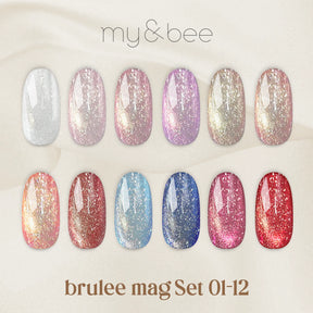 my&bee Brûlée Mag full set of 12 magnetic gel colours