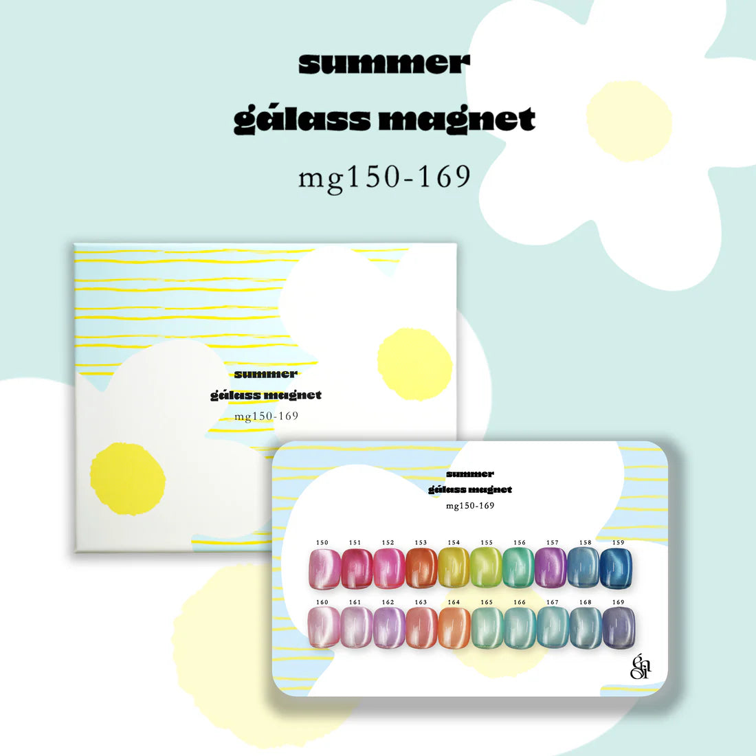 énoi summer gálass (glass) Magnet Gel Collection - full 20pc set/individual pots (mg150-169)