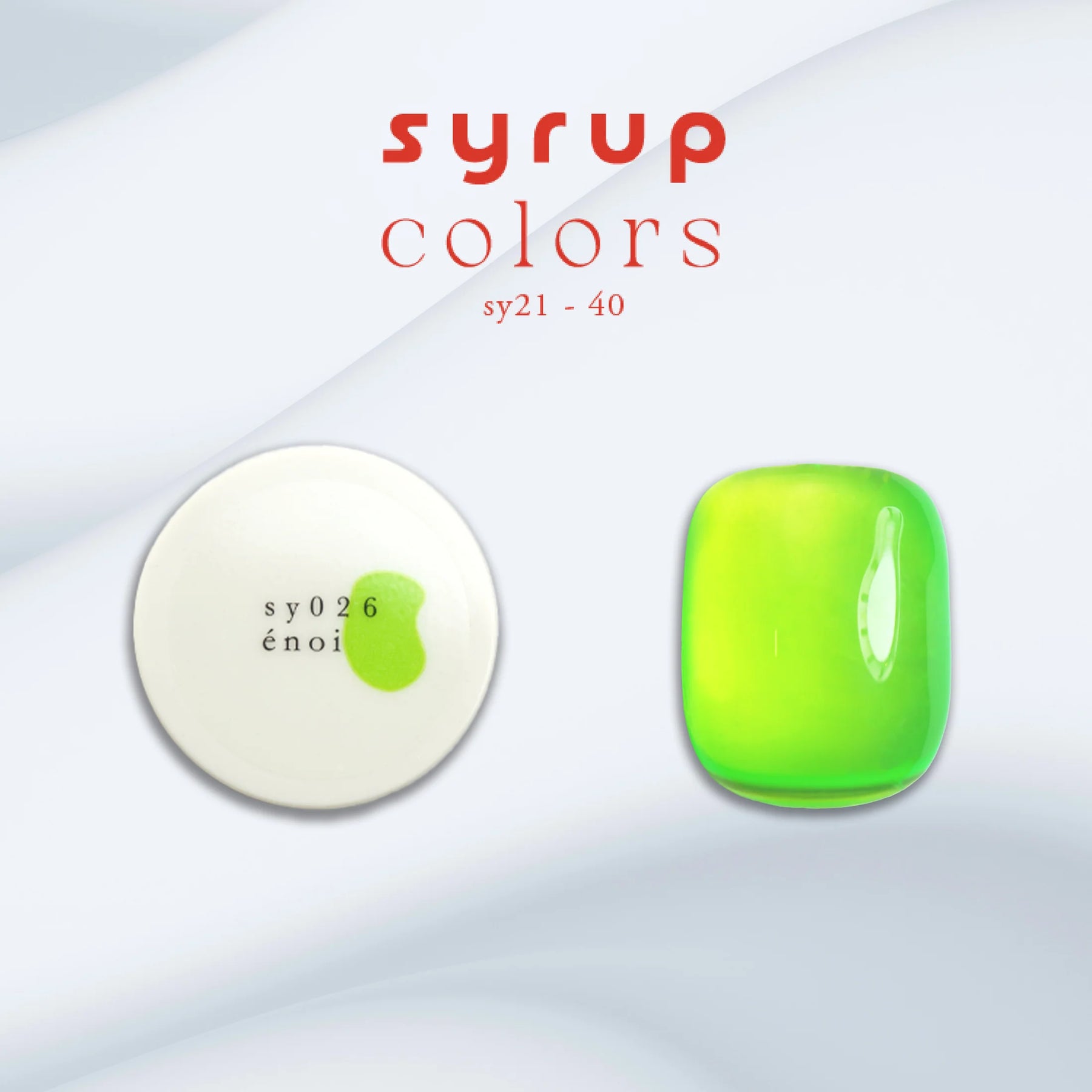 énoi Spring/Summer Syrup Gel Collection - full 20pc set/10pc sets/individual pots (sy021-040)