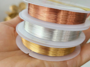 Nail deco wire - 0.2mm Gold/Silver/Rose Gold