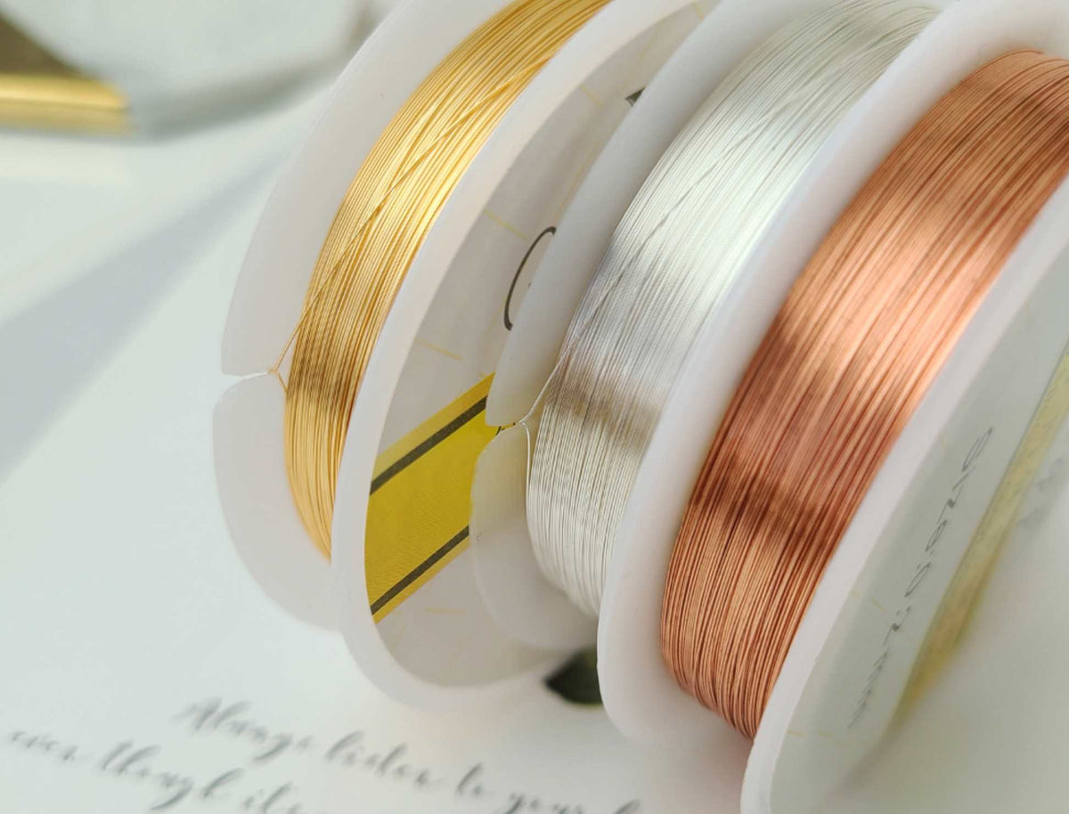 Nail deco wire - 0.2mm Gold/Silver/Rose Gold